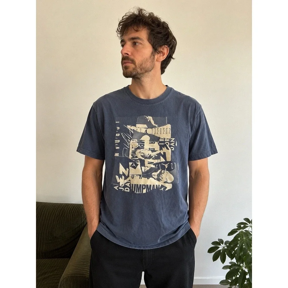 Nike Air Jordan Jumpman T-Shirt Faded  Navy L‎ Graphic Tee Basketball Streetwear